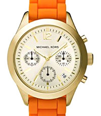 Uhrenarmband Michael Kors MK5407 Silikon Orange 18mm
