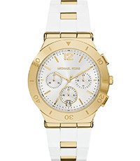 Uhrenarmband Michael Kors MK6171 Silikon Weiss 22mm