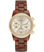 Uhrenarmband Michael Kors MK6346 Stahl Braun 18mm