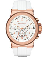 Uhrenarmband Michael Kors MK8492 Silikon Weiss 28mm