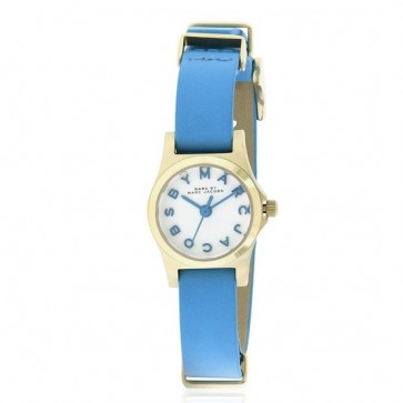 Uhrenarmband Marc by Marc Jacobs MBM1314 Leder Blau 10mm