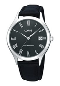 Uhrenarmband Lorus VX42-X299 / RXH87HX9 / RR017X Leder Schwarz