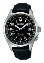 Uhrenarmband Seiko 6R15-02N0 / SARG007 Leder Schwarz 20mm