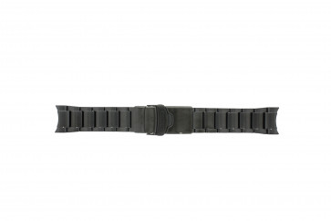Uhrenarmband Seiko V157-0AS0 / SNE281P1 / M0CA211N9 Stahl Schwarz 22mm