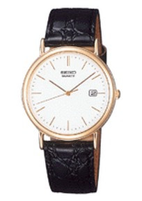 Uhrenarmband Seiko SKK086P1 / 7N32-0B00 / ZPA81K Leder Schwarz 18mm