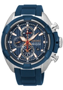 Uhrenarmband Seiko 7T62-0LF0 / SNAF59P1 / R02L012J0 Kautschuk Blau 22mm