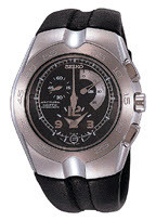 Uhrenarmband Seiko 7L22-0AJ0 / SNL031J1 / 4KT4JB Kautschuk Schwarz 16mm