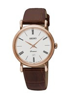 Seiko Uhrenarmband SXB436P1 / 7N89 0AY0 Leder Braun 16mm