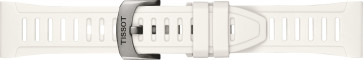 Uhrenarmband Tissot T1534204705103A / T603048906 Kautschuk Weiss 21mm
