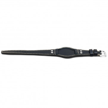 Uhrenarmband Universal UH19 Leder Blau 22mm