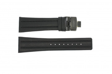Uhrenarmband Obaku V108-G Leder Schwarz 28mm