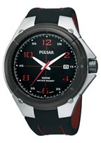 Uhrenarmband Pulsar VX42-X283-PXH797X1 Leder Schwarz