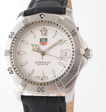 Uhrenarmband Tag Heuer WK1111 / BC0701 Leder Schwarz