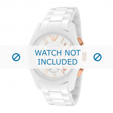 Armani Uhrenarmband AR1416 Keramik Weiss 22mm