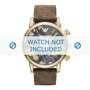 Armani Uhrenarmband AR1818 Leder Grün 20mm + grünen nähte