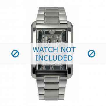 Armani Uhrenarmband AR4246 Rostfreier Stahl Silber 25mm