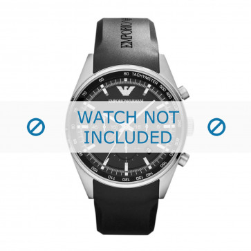 Armani Uhrenarmband AR5977 Silikon Schwarz 23mm