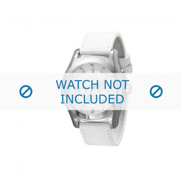 Armani Uhrenarmband AX-2071 Leder Weiß 22mm 