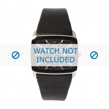 Armani Uhrenarmband AX-2080 Leder Schwarz 35mm 