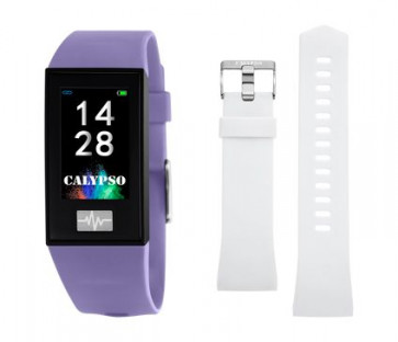 Uhrenarmband Smartwatch Calypso K8500-2 Kunststoff Weiss 13mm
