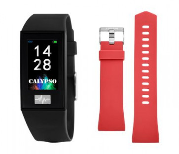 Uhrenarmband Smartwatch Calypso K8500.6 Kunststoff Rot 13mm