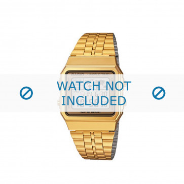 Casio Uhrenarmband A500WEGA-9EF / A500WEGA-9 Stahl Gold (Doublé) 18mm 