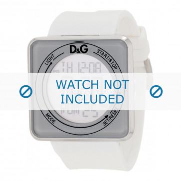 Uhrenarmband Dolce & Gabbana DW0735 Silikon Weiss 28mm