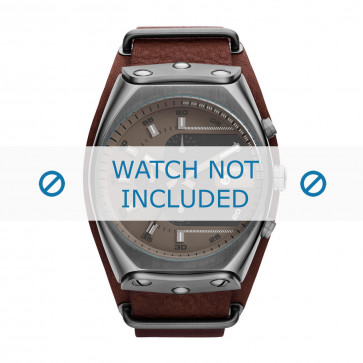 Uhrenarmband Diesel DZ4293 Leder Dunkelbraun 28mm