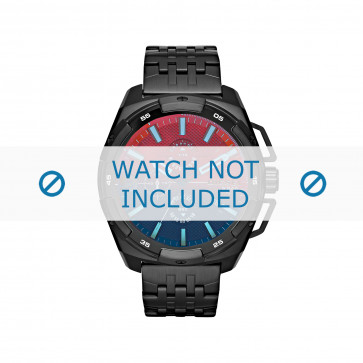 Diesel Uhrenarmband DZ4395 Rostfreier Stahl Schwarz 24mm