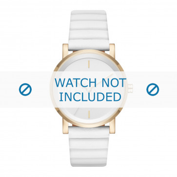 Uhrenarmband DKNY NY2632 Leder Weiss 18mm