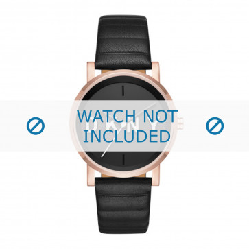 Uhrenarmband DKNY NY2633 Leder Schwarz 18mm