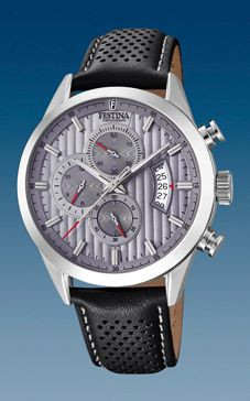 Uhrenarmband Festina F20271-3 / F20271-6 / F20271-7 Leder Schwarz 21mm