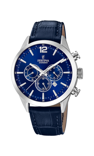 Uhrenarmband Festina F20542/2 Leder Blau