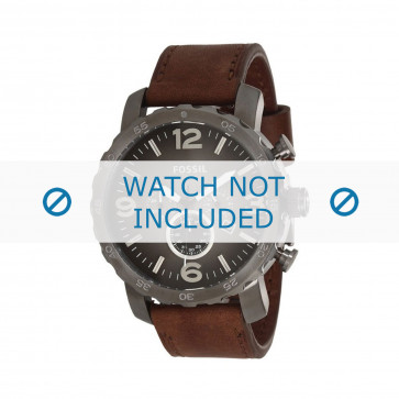 Fossil Uhrenarmband JR-1424 Leder Braun 24mm 
