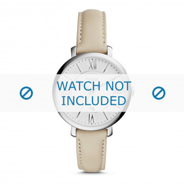 Uhrenarmband Fossil ES3793 Leder Beige 14mm