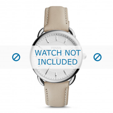 Uhrenarmband Fossil ES3806 Leder Beige 16mm