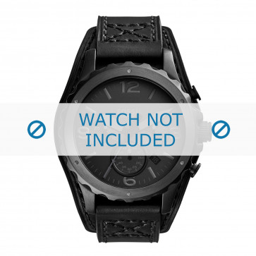 Uhrenarmband Fossil JR1510 Leder Schwarz 22mm