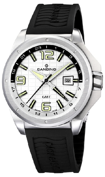 Uhrenarmband Candino C4451-1 / C4453 Kautschuk Schwarz 23mm