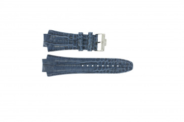 Uhrenarmband Jacques Lemans 1-1226 Leder Blau 18mm