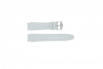 Uhrenarmband Jacques Lemans 1-1264H Leder Weiss 18mm