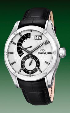 Uhrenarmband Jaguar J678-A Leder Schwarz 22mm