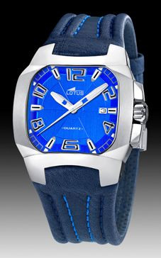 Uhrenarmband Lotus 15507-2 Leder Blau 18mm