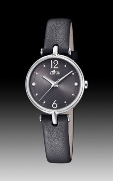 Uhrenarmband Lotus 18458/2 Leder Schwarz