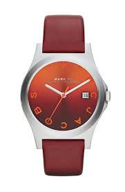 Uhrenarmband Marc by Marc Jacobs MBM1319 Leder Rot 18mm