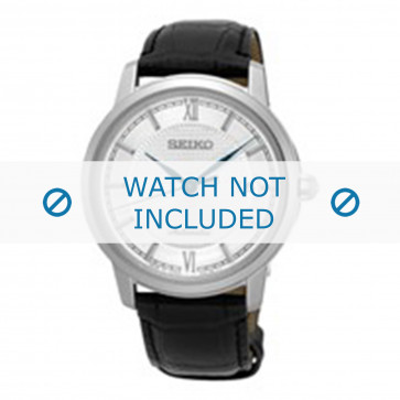 Uhrenarmband Seiko SRPA13J1 / 4R35-01A0 / L0FR011J0 Leder Schwarz 20mm