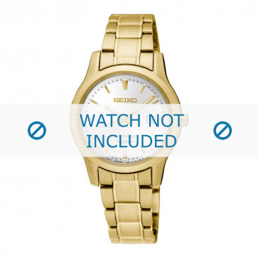 Uhrenarmband Seiko SXDG92P1 / 7N82-0JK0 / M0SZ511K0 Stahl Vergoldet 14mm