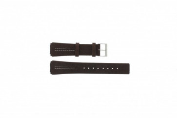 Skagen Uhrenarmband 433LSL Push Pin / No screws Leder Braun 20mm + weiße nähte