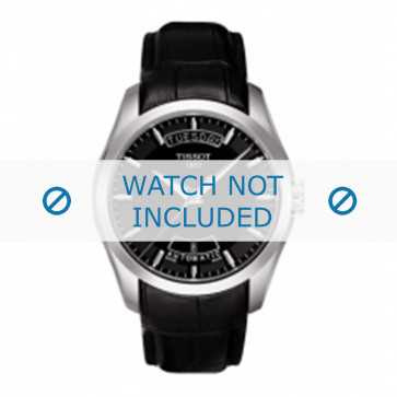 Uhrenarmband Tissot T0354101605100A XS / T610028591 Leder Schwarz 22mm
