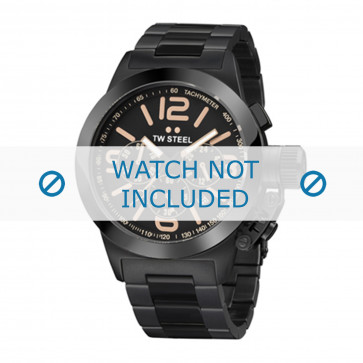 TW Steel Uhrenarmband TWB312 / TW312 Metall Schwarz 20mm