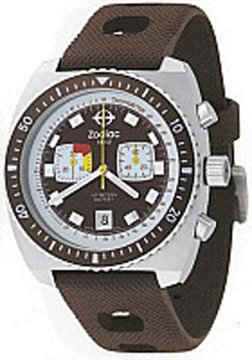 Uhrenarmband Zodiac ZO2236 Kautschuk Braun 22mm